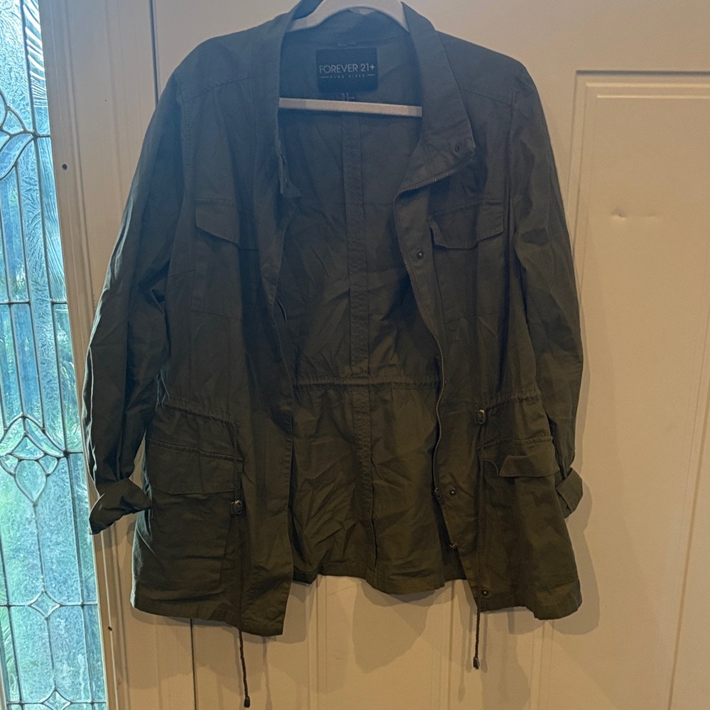Forever 21 Khaki Green Utility Jacket